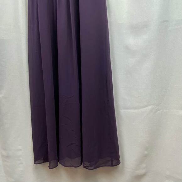 Bill LevKoft Dress Plum Deep Purple Long Formal Bridesmaid Prom Sz 10 Empire - Picture 4 of 8